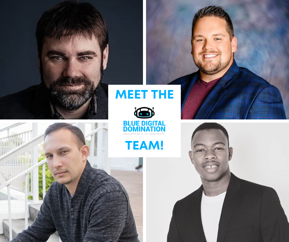 image of the four team members of blue digital domination